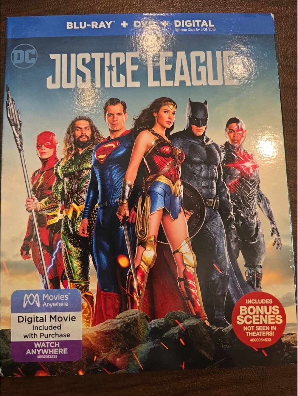 Justice League (Blu-ray, 2017), New, Sealed, with Slip-cover